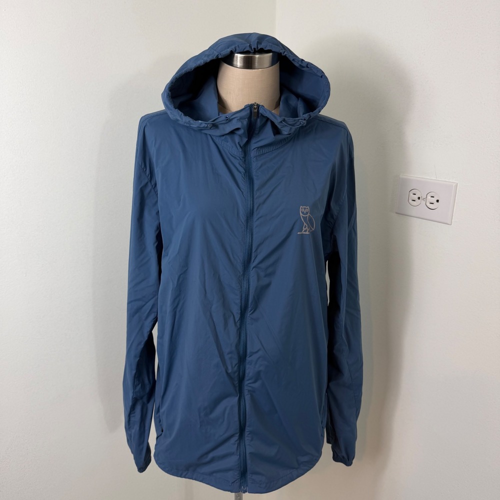OVO October's Very Own Mens Blue‎ Lightweight Windbreaker Jacket Medium RN159908